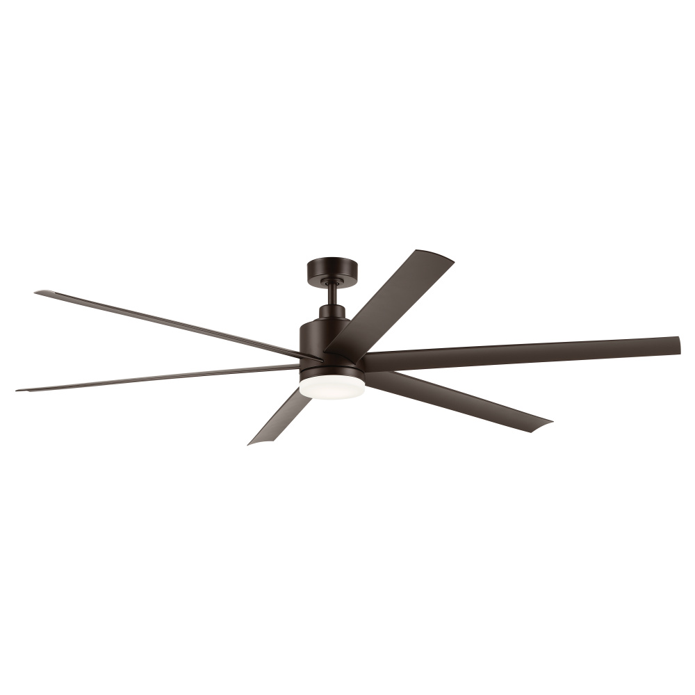 80 Inch Loa Ceiling Fan with Satin Etch Cased Opal Glass in Satin Natural Bronze