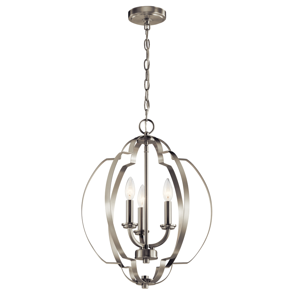 Voleta 20.75" 3 Light Pendant Brushed Nickel