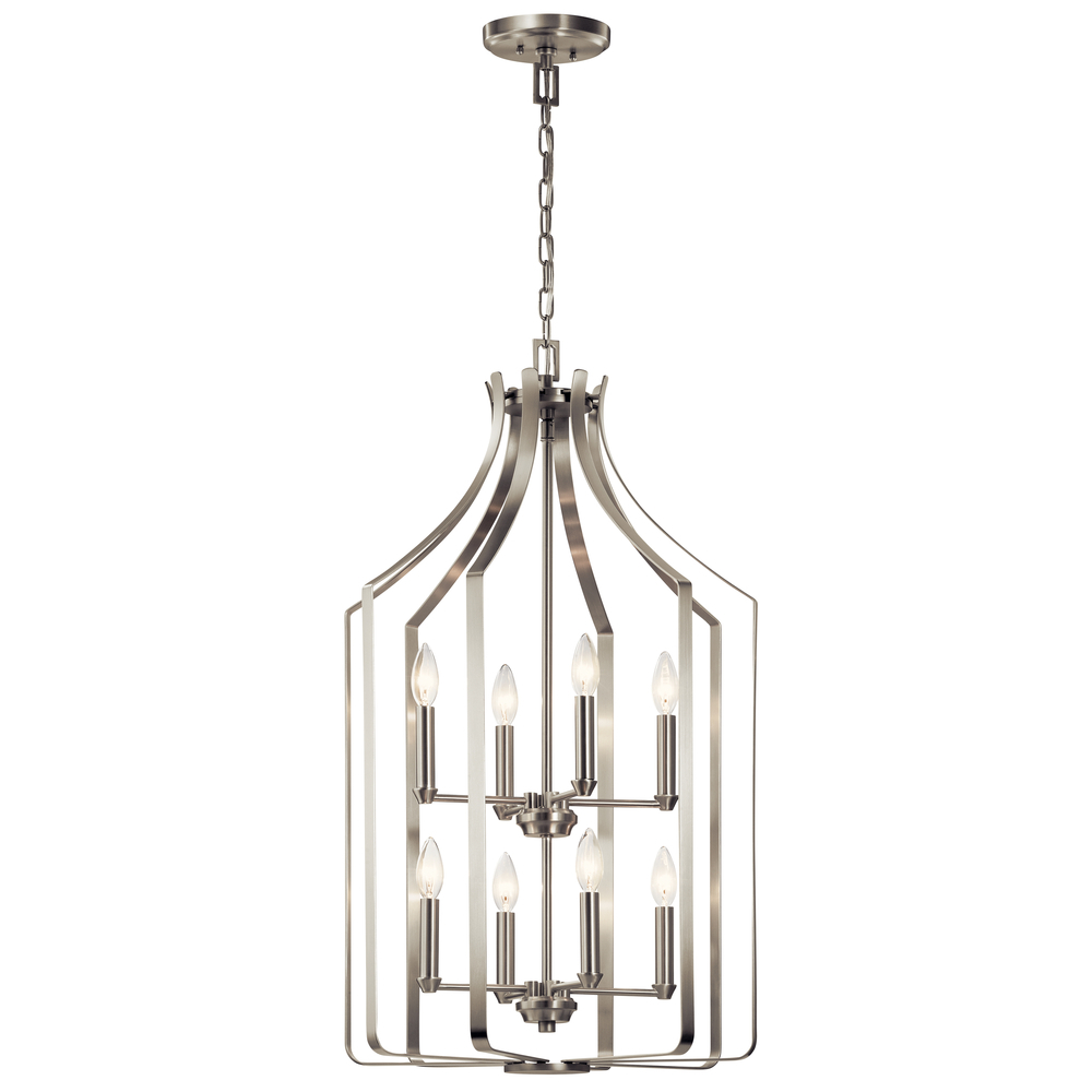 Morrigan 19" 8 Light Foyer Chandelier Brushed Nickel