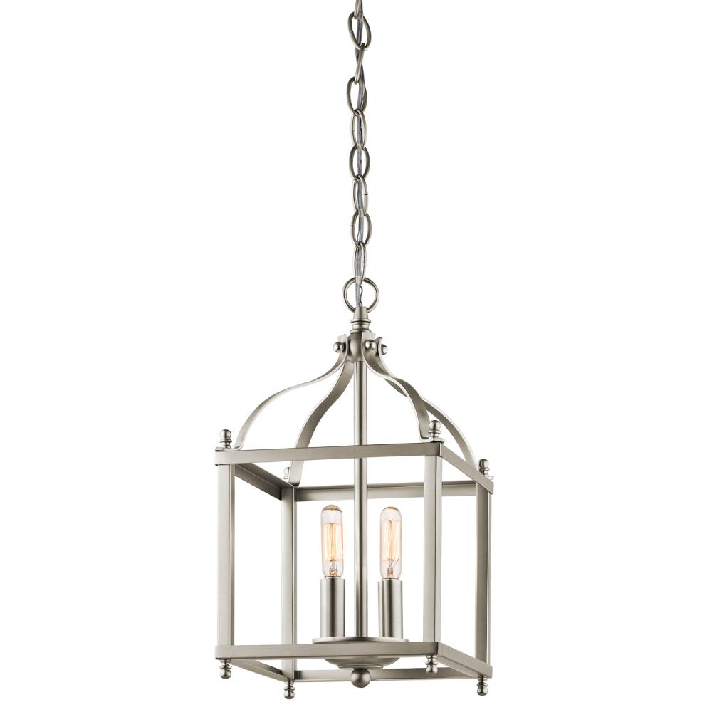 Larkin 14.75" 2 Light Pendant in Brushed Nickel