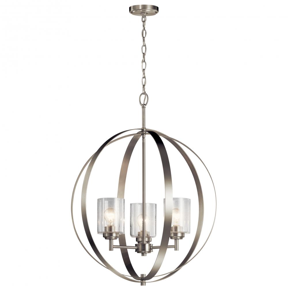 Winslow 3 Light Chandelier Brushed Nickel