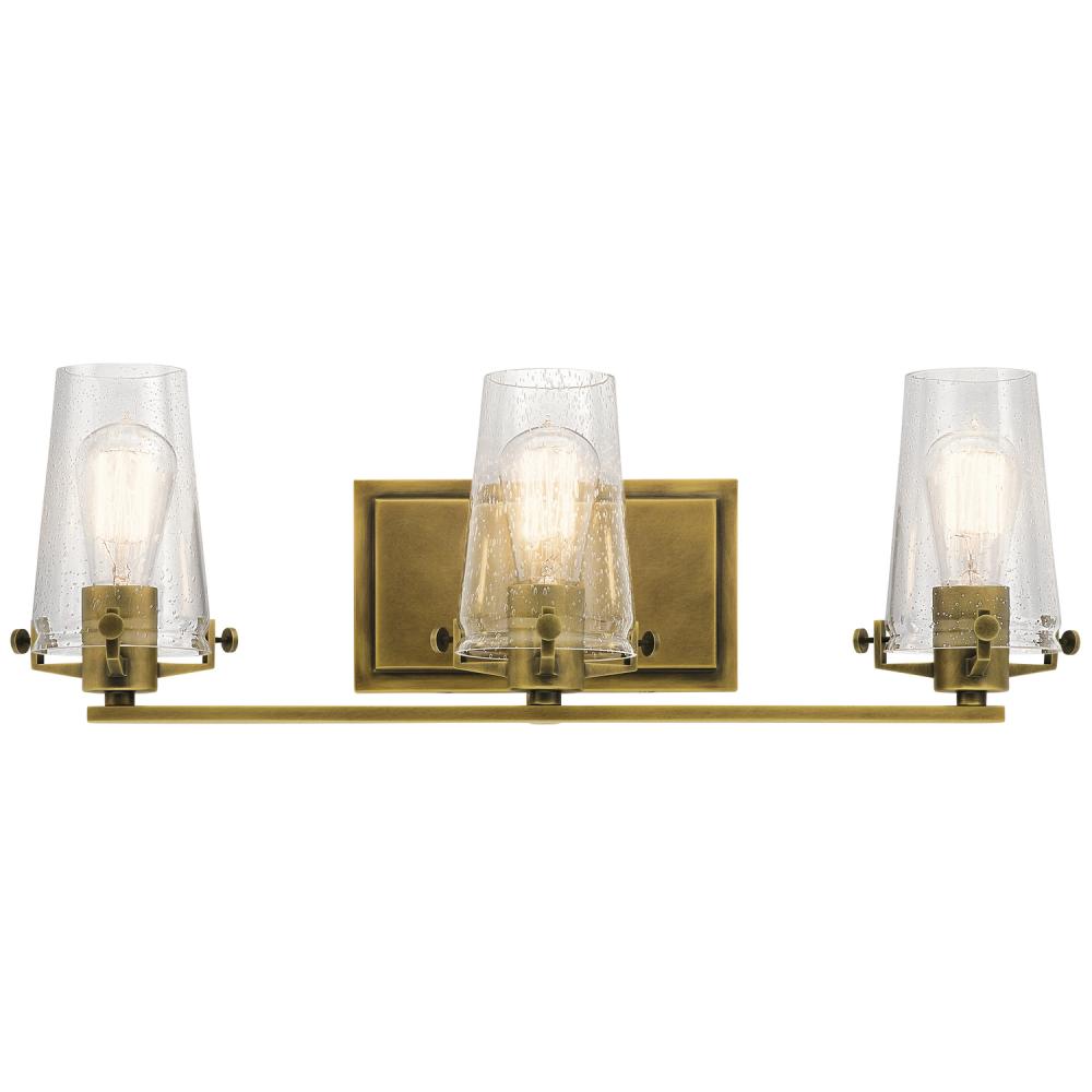 Alton 3 Light Vanity Light Natural Brass