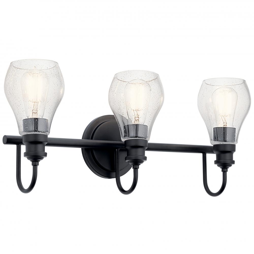 Greenbrier 3 Light Vanity Light Black