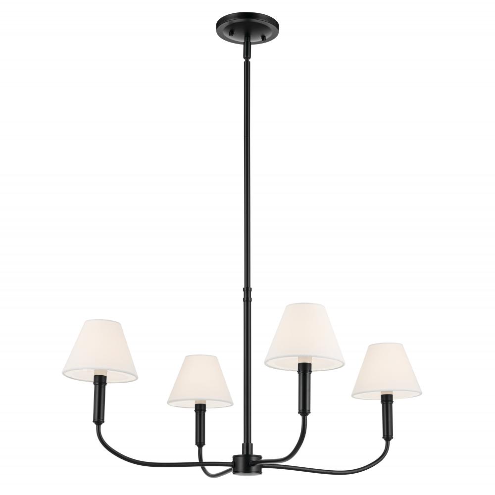 Eadie 30.75 Inch 4 Light Chandelier in Black