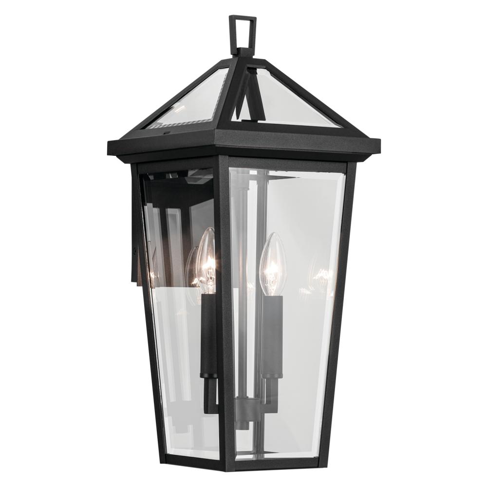 Regence 19.25 inch 2 Light Outdoor Wall Light with Clear Glass in Textured Black