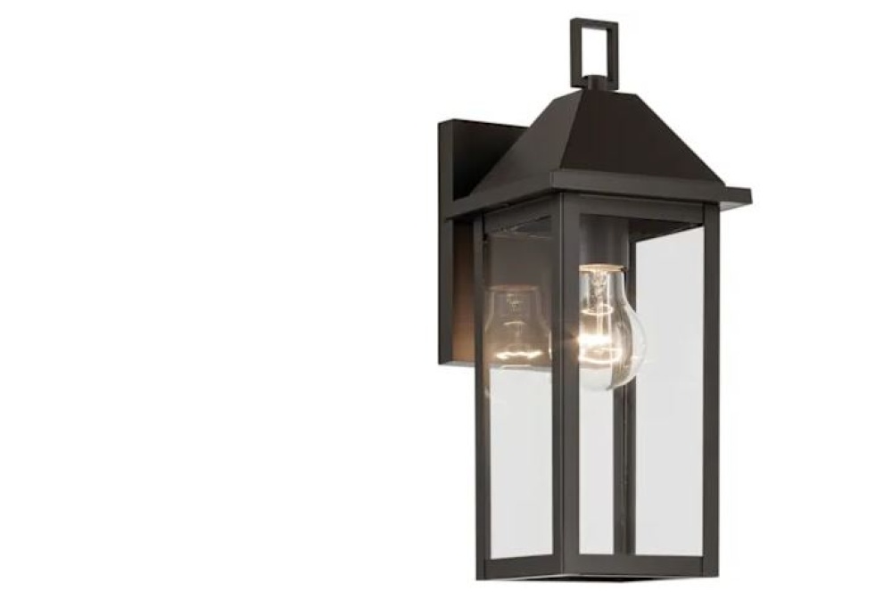 Prin 14 Inch 1 Light Outdoor Wall Light with Clear Glass in Olde Bronze