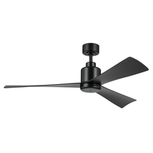 Kichler 310452SBK - 52 Inch True Ceiling Fan in Satin Black with Satin Black Blades