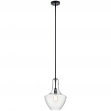 Kichler 42141BK - Everly 15.25" 1 Light Bell Pendant Clear Glass Black