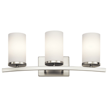 Kichler 45497NI - Crosby 23" 3 Light Vanity Light Satin Etched Cased Opal Brushed Nickel