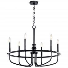 Kichler 52304BK - Capitol Hill 22" 6 Light Chandelier in Black