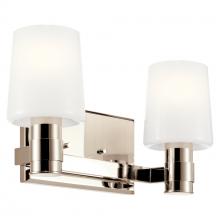 Kichler 55175PN - Adani 14.5 Inch 2 Light Vanity with Opal Glass in Polished Nickel
