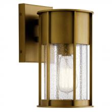 Kichler 59079NBR - Camillo 11" 1 Light Wall Light with Clear Seeded Glass Natural Brass
