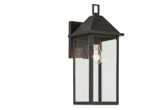Kichler 59158OZ - Prin 16.75 Inch 1 Light Outdoor Wall Light with Clear Glass in Olde Bronze