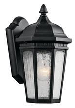 Kichler 9032BKT - Courtyard 11" 1 Light Outdoor Wall Light with Clear Seeded Glass in Textured Black