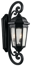 Kichler 9060BKT - Courtyard 40.50" 3 Light Outdoor Wall Light with Clear Seeded Glass in Textured Black