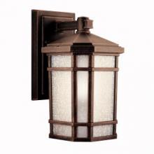 Kichler 9718PR - Cameron 10.75" 1 Light Outdoor Wall Light with Etched Linen Glass in Prairie Rock