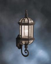 Kichler 9736BK - Barrie 21.75" 1 Light Outdoor Wall Light with Clear Beveled Glass in Black