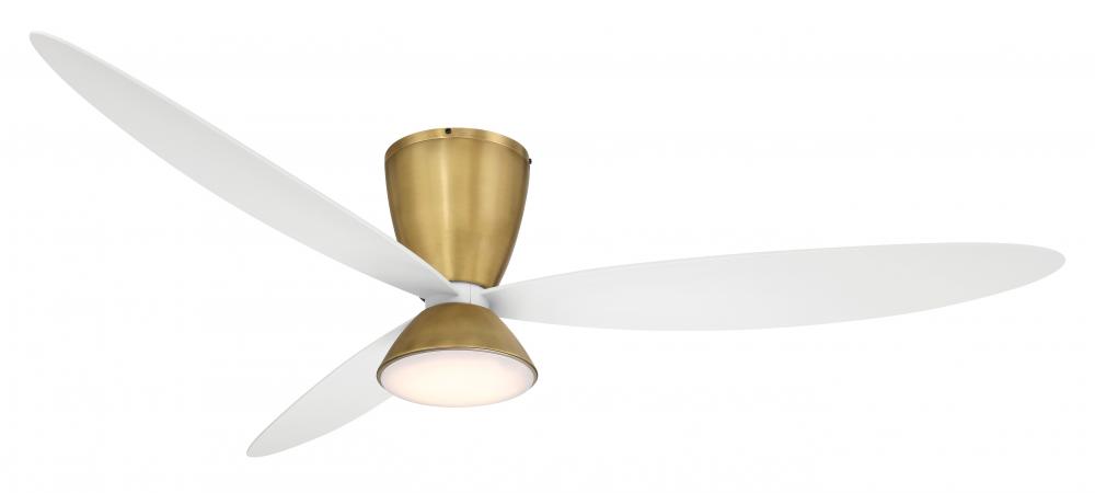 Hourglass 58" LED Smart Flush Mount Ceiling Fan