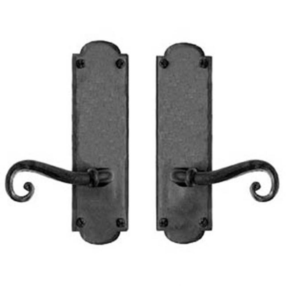Oregon Double Lever Dummy Set, Black