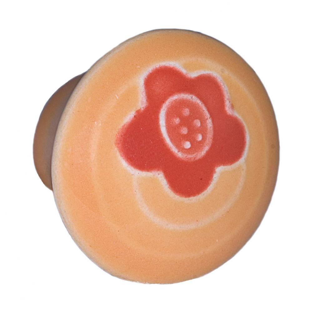 Sm Rd Gold w/Orange Flower