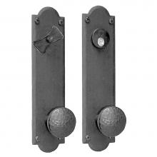 Acorn Manufacturing IWWBI - Oregon Double Hammered Knob And Double Escutcheon Lock Set, Black