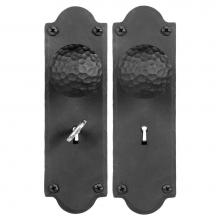 Acorn Manufacturing IWXBI - Oregon Double Hammered Knob Skeleton Key Mortise Lock Set, Black