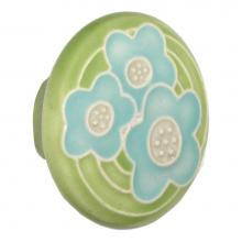 Acorn Manufacturing PR8YP - Lg Rd Lt Green w/3 Blue Flowers