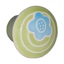 Acorn Manufacturing PR9YP - Sm Rd Lt Green w/Blue Flower