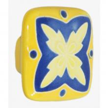Acorn Manufacturing PS8YP - Lg Sq Yellow & Blue ''X'' Design