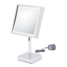Aptations 71273 - Single-Sided LED Square Free Standing Mirror Plug In