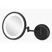 Aptations 944-2-155HW - Single-Sided LED Round Arm Wall Mirror - Hardwired