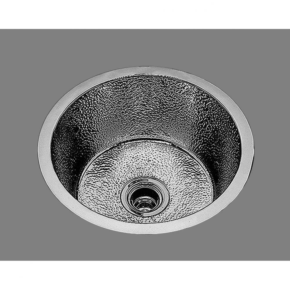 Large Round Prep/Bar Sink. Hammertone Pattern, Undermount and Drop In