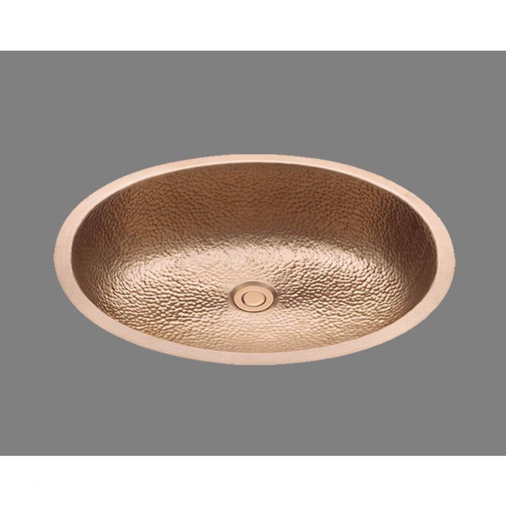 Large Oval Lavatory, Melon Pattern, Undermount and Drop In