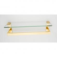 Alno A6427-24-PB - 24'' Glass Shelf with Towel Bar
