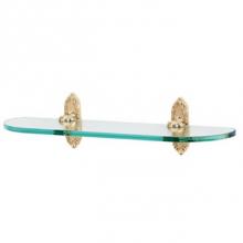 Alno A8550-24-PB - 24'' Glass Shelf W/Brackets
