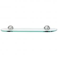 Alno A9250-24-PC - 24'' Glass Shelf W/Brackets