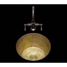 Alno B0350H.WC - Medium Round Bar Sink. Hammertone Pattern, Undermount and Drop In