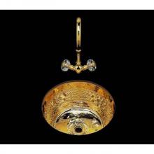 Alno B0475G.PB - Large Round Prep/Bar Sink. Garland Pattern, Undermount and Drop In