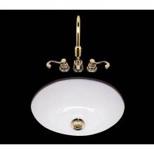 Alno P1013.U2.WH - Teri, Double Glazed, Small Oval Lavatory, Plain Bowl, No Overflow, Undermount