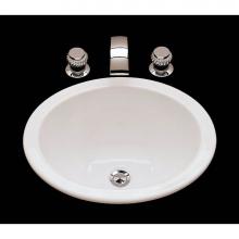 Alno P1512.U2.WH - Suzanne, Double Glazed Oval Lavatory With Plain Bowl, Overflow, Undermount