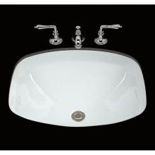 Alno P1719.U.WH - Loretta, Single Glazed, Medium Unique Shaped Lavatory, Overflow, Undermount Only