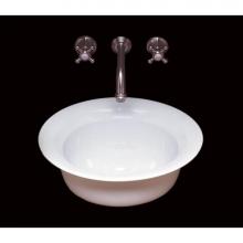 Alno P1818.RV.WH - Clarita, Flared Rim Round Recessed Vessel, No Overflow
