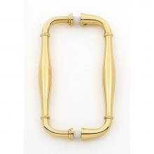 Alno G726-6-PB/NL - 6'' Back To Back Glass Door Pull