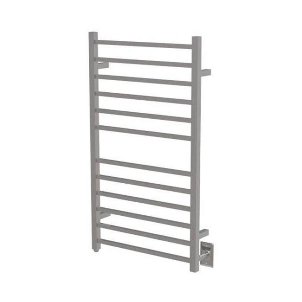 Radiant Large Square Hardwired + Plug-in Combo 12 Bar Towel Warmer in Brushed