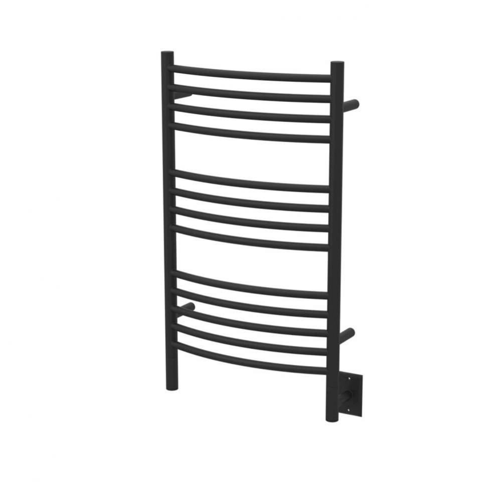 Jeeves Model C Curved 16'' Wide 13 Bar Hardwired Towel Warmer in Matte Black