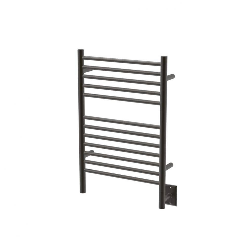 Jeeves Model E Straight 12'' Wide 12 Bar Hardwired Towel Warmer in Oil Rubbed Bronze