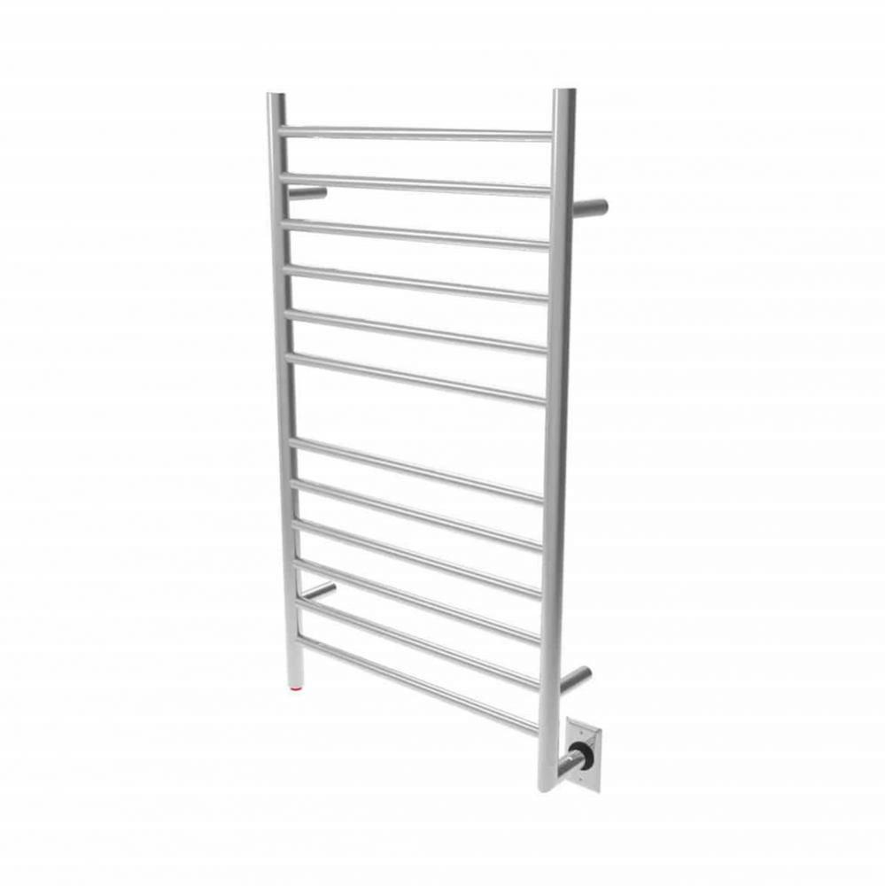 Radiant Large Hardwired + Plug-in Combo Straight 12 Bar Towel Warmer in Matte Black