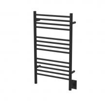 Amba Products CSMB-12 - Jeeves Model C Straight 12'' Wide 13 Bar Hardwired Towel Warmer in Matte Black