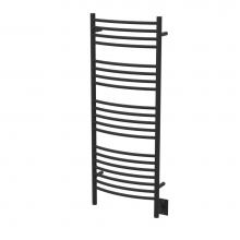 Amba Products DCMB-24 - Jeeves Model D Curved 24'' Wide 20 Bar Hardwired Towel Warmer in Matte Black