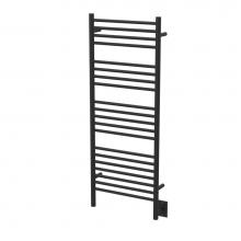 Amba Products DSMB-12 - Jeeves Model D Straight 12'' Wide 20 Bar Hardwired Towel Warmer in Matte Black